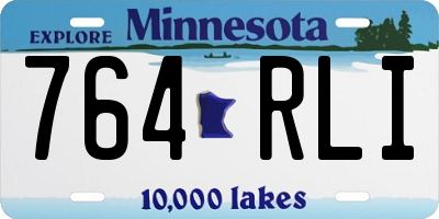 MN license plate 764RLI