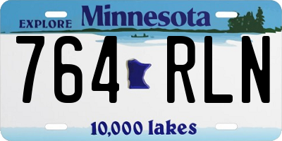 MN license plate 764RLN