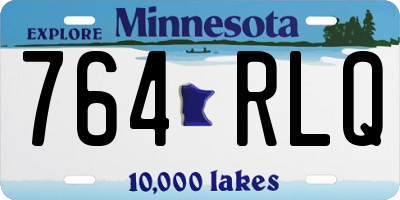 MN license plate 764RLQ