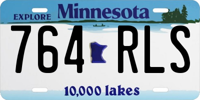 MN license plate 764RLS