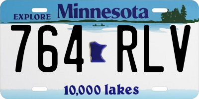 MN license plate 764RLV