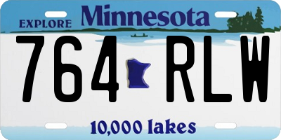 MN license plate 764RLW