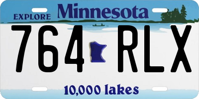 MN license plate 764RLX