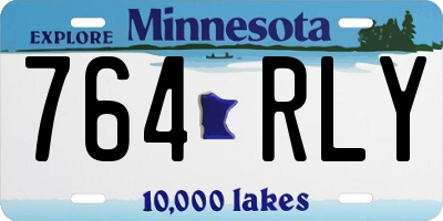 MN license plate 764RLY