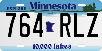 MN license plate 764RLZ