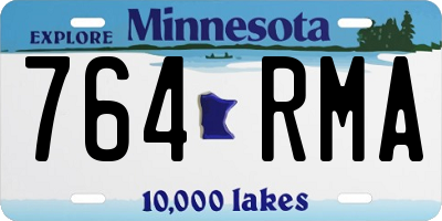 MN license plate 764RMA