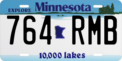 MN license plate 764RMB