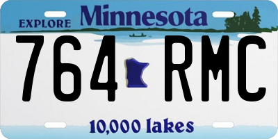 MN license plate 764RMC