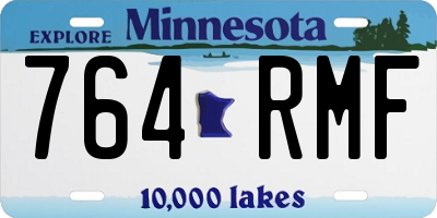 MN license plate 764RMF