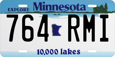 MN license plate 764RMI