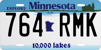 MN license plate 764RMK