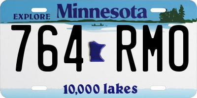 MN license plate 764RMO