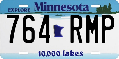 MN license plate 764RMP