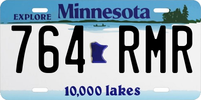 MN license plate 764RMR