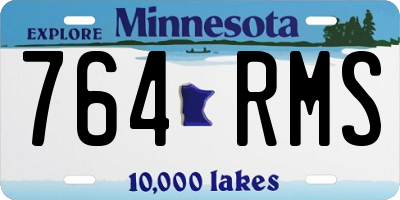 MN license plate 764RMS