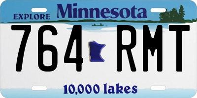 MN license plate 764RMT