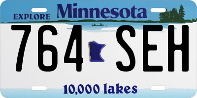 MN license plate 764SEH
