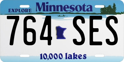 MN license plate 764SES