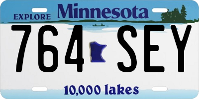 MN license plate 764SEY