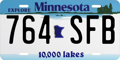 MN license plate 764SFB