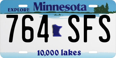 MN license plate 764SFS