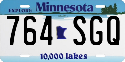 MN license plate 764SGQ