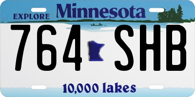 MN license plate 764SHB