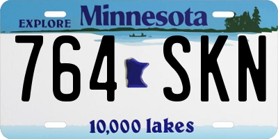 MN license plate 764SKN