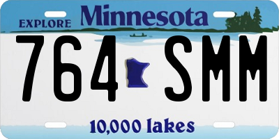 MN license plate 764SMM