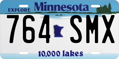 MN license plate 764SMX