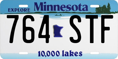 MN license plate 764STF