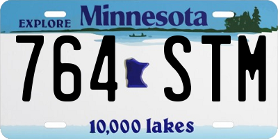 MN license plate 764STM