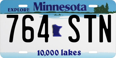MN license plate 764STN