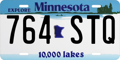 MN license plate 764STQ