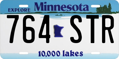 MN license plate 764STR