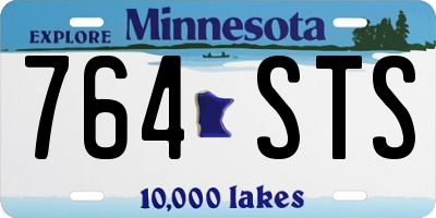 MN license plate 764STS