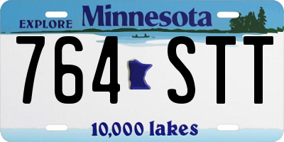 MN license plate 764STT
