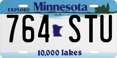 MN license plate 764STU