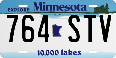 MN license plate 764STV
