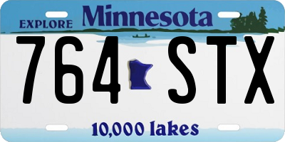 MN license plate 764STX