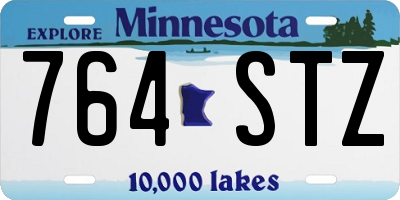 MN license plate 764STZ