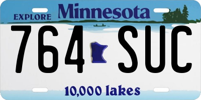 MN license plate 764SUC