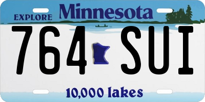 MN license plate 764SUI