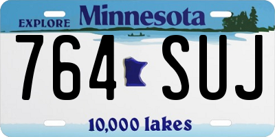 MN license plate 764SUJ