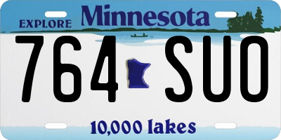 MN license plate 764SUO