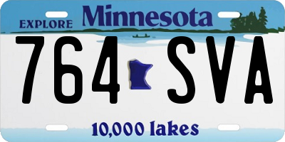 MN license plate 764SVA