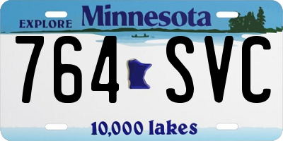 MN license plate 764SVC
