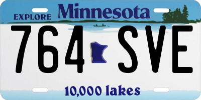 MN license plate 764SVE