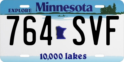 MN license plate 764SVF