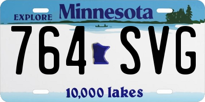MN license plate 764SVG
